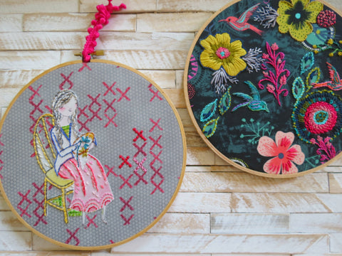 Wild Boho Stitching Girl and Floral