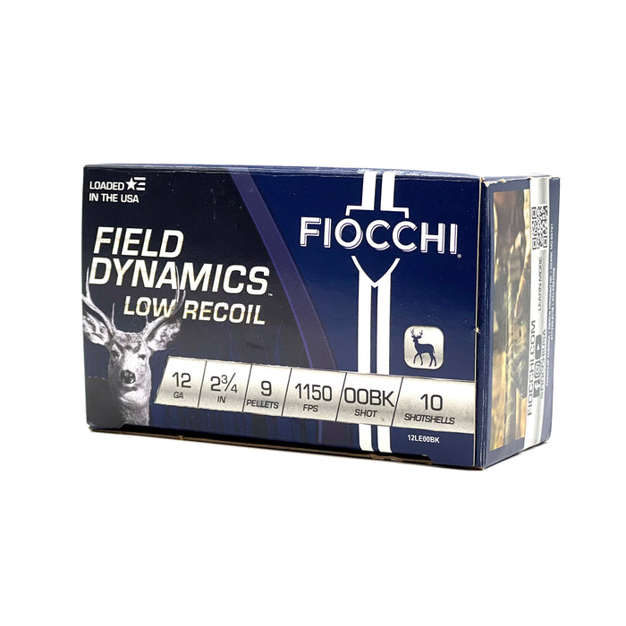 Fiocchi 12 Gauge Defense Dynamics 2.75" 9 Pellet 00 Buck - 10 Round Box (New Product)