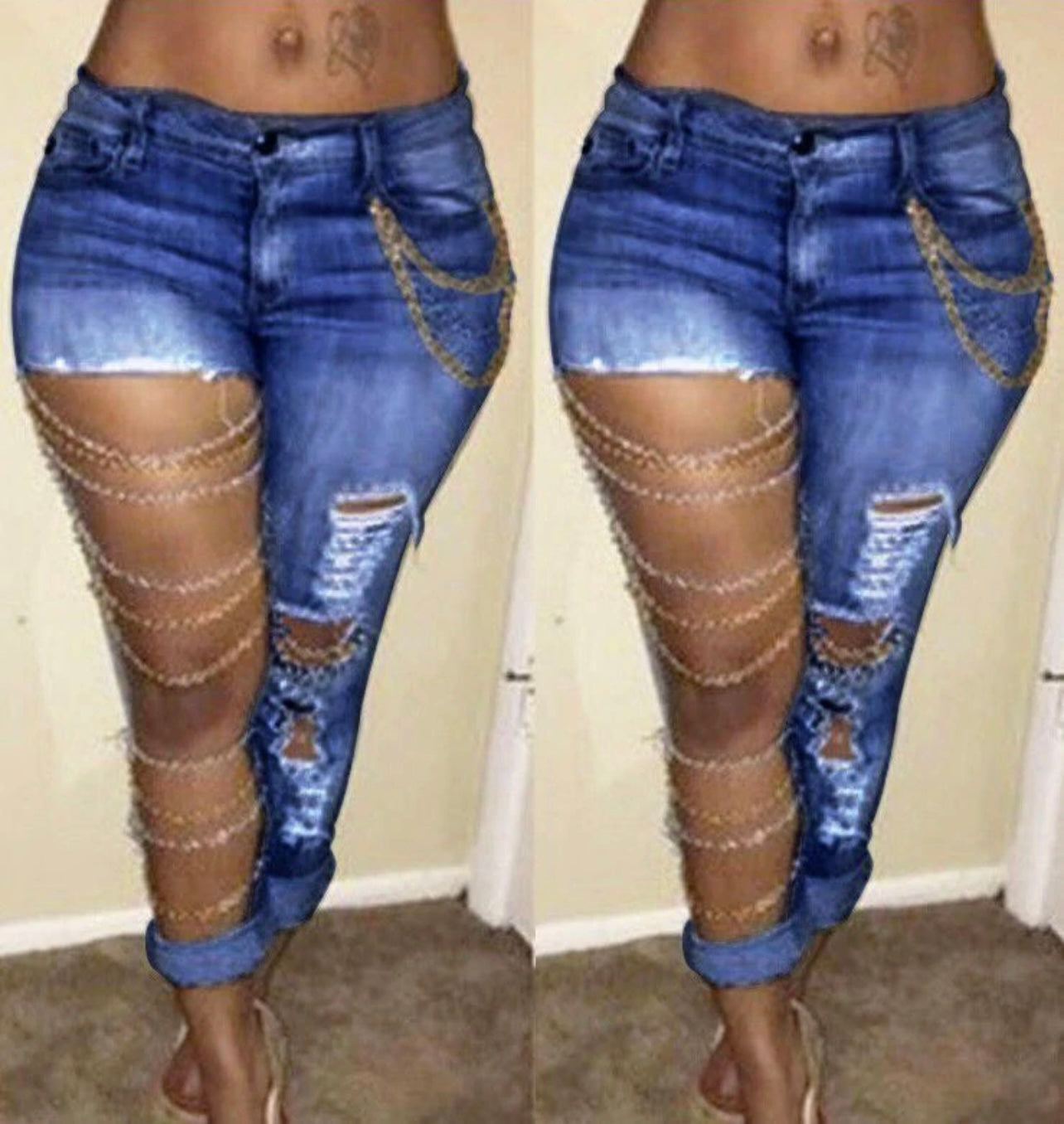 Women's Exaggerated Big Ripped – bouzeeboutique