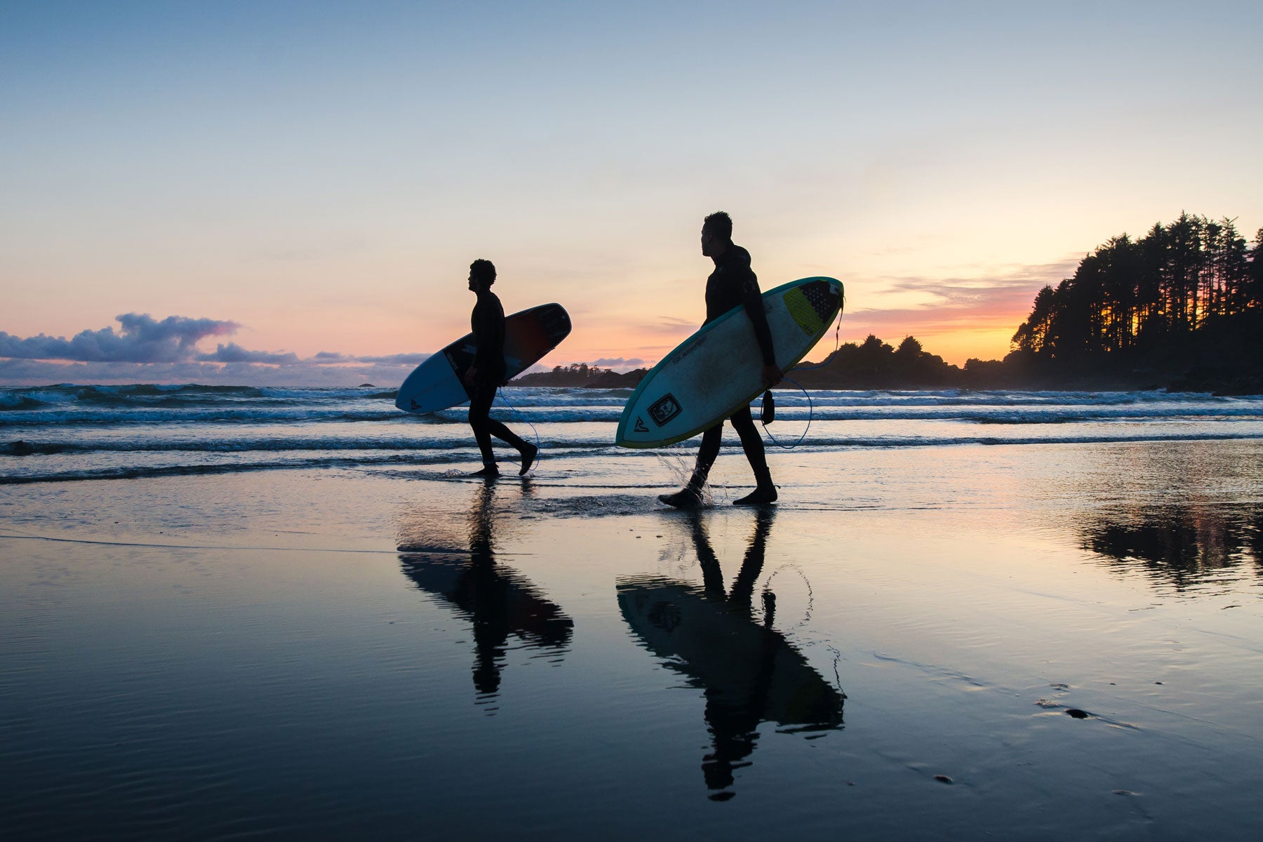 Sunset sessions at Cox Bay, Tofino