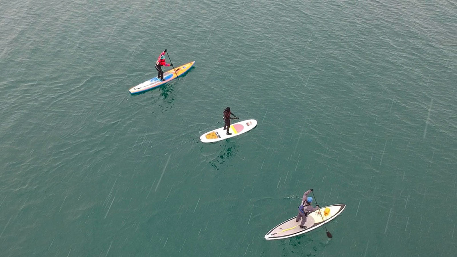 Winter SUP Standup Paddle Boarding Photograph by Matthew Arbied