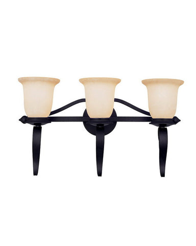 Trans Globe Lighting 3993 BK Three Light Bath Vanity Wall Fixture in Black Finish Quality ...
