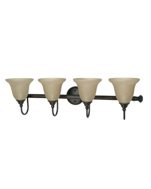Nuvo Lighting 60-2425 Mericana Collection Four Light Energy Star Efficient Fluorescent GU24 Bath Vanity Wall Mount in Old Bronze Finish - Quality Discount Lighting