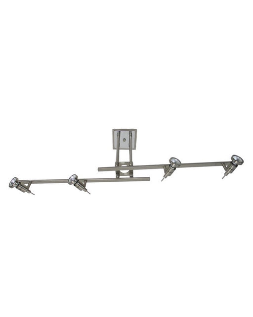 Epiphany Lighting PT4118 BN Four Light Semi Flush Rail Ceiling Fixture in Brushed Nickel Finish