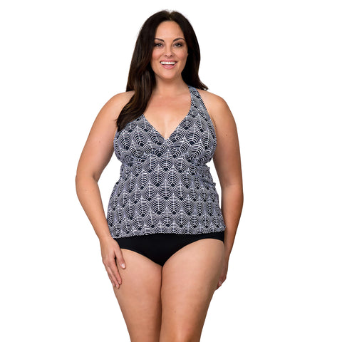 YOCheerful Printing Tankini Women Plus Size Tummy Control Swimsuit Beachwear 2 Pieces Top and Buttom Padded Swimwear