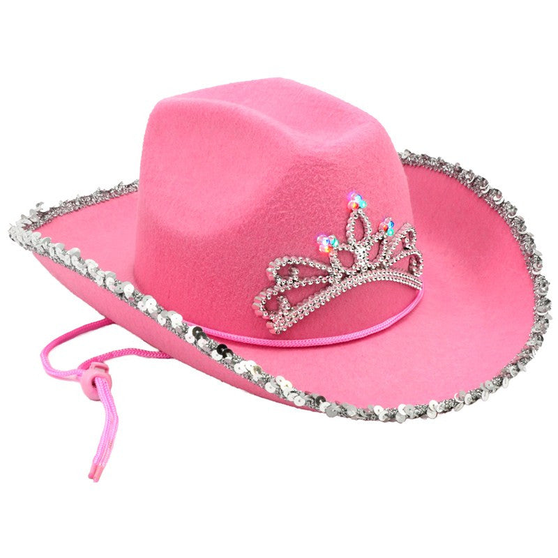 pink crown cowgirl hat