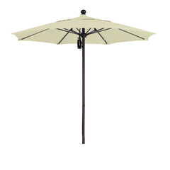 7 1/2 Foot Sunbrella 1A Fabric Aluminum Pulley Lift Patio Patio Umbrella with Bronze Pole