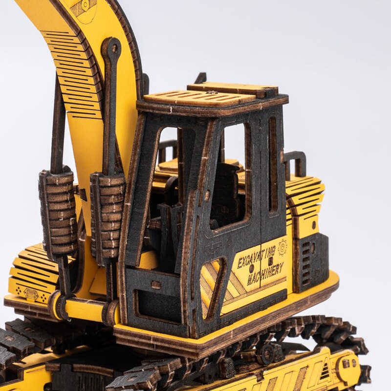3D Wooden Puzzle Engineering Vehicle DIY Kit Excavator - Creative Play Store