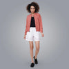 Poly Stretch Trendy Gyming Jacket (Faded Rose) - Women