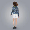 Stretchable Printed Training Jacket (Blue) - Women