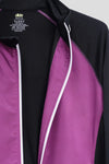 Fleece Stretchable Fitness Track Suit (Black Mauve) - Women