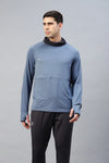 Recycled Structured Spandex Terry Full Sleeve High Neck Tee - Men