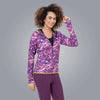 Stretchable Printed Training Jacket (Purple) - Women