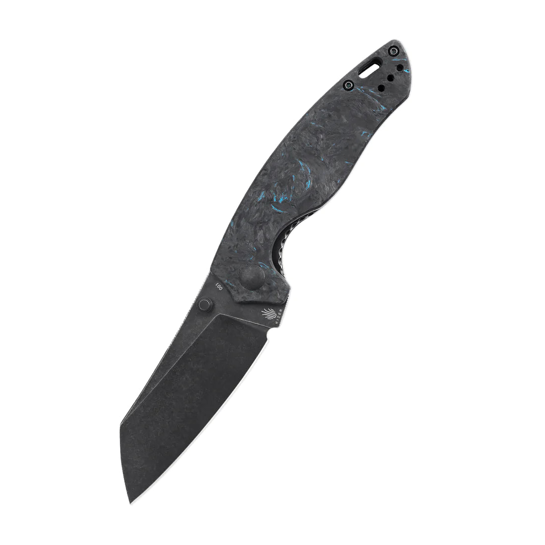 Kizer Cutlery | Towser K | Elmax + Blue Fat Carbon