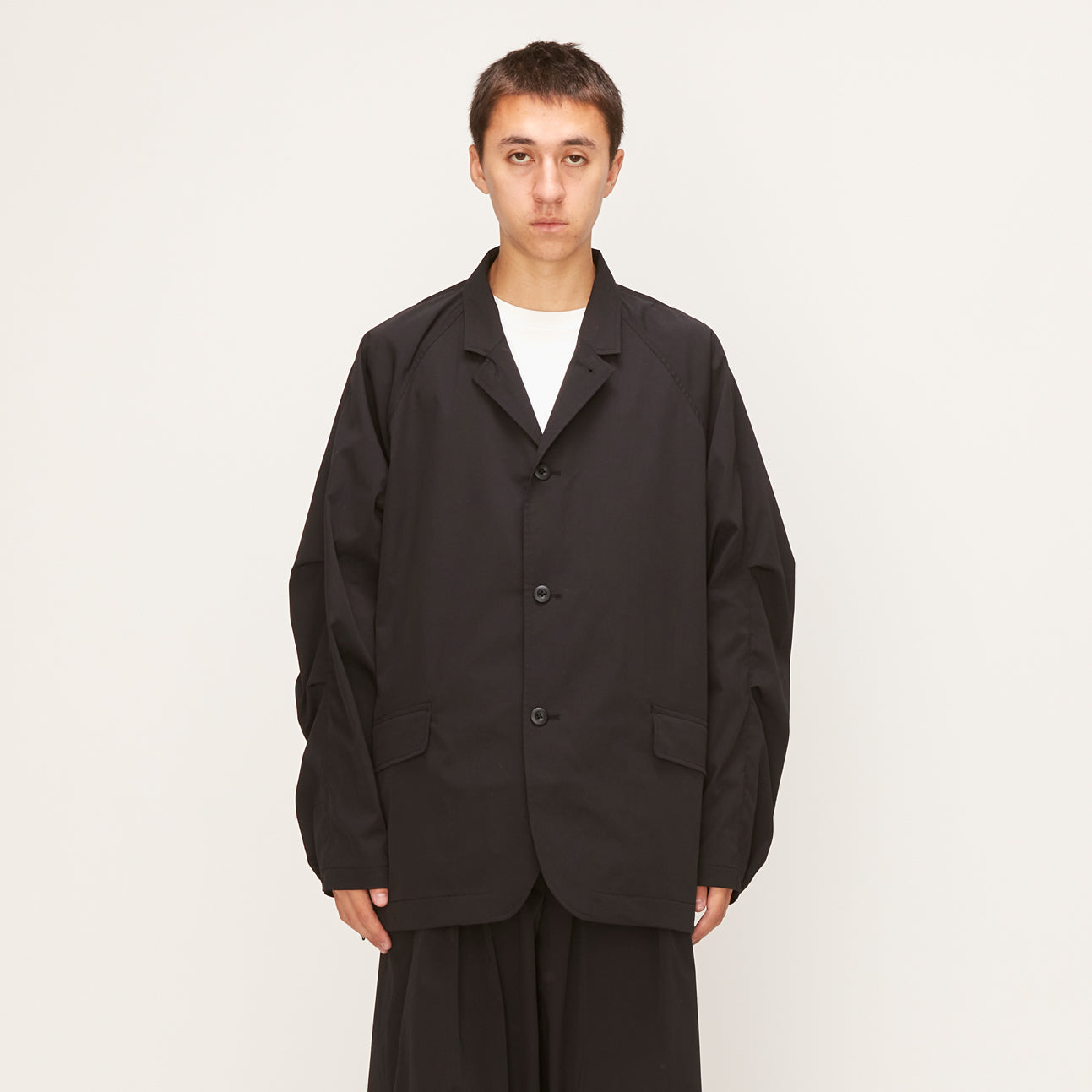 【UNTRACE】UNTRACE BASIC STRETCH JACKET (SET UP) SLTXEP / BLACK