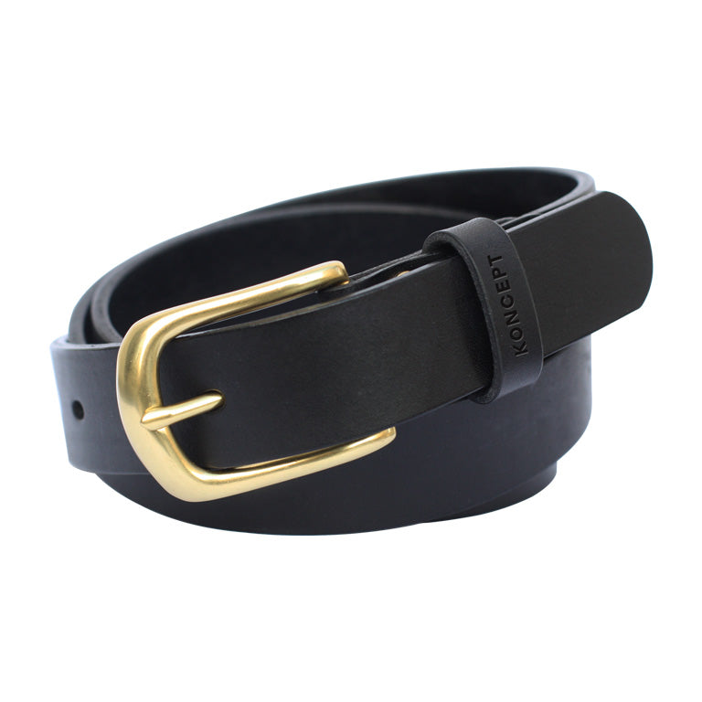 mens black leather belt with black buckle