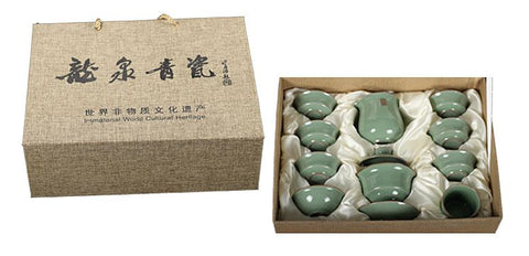 longquan celadon tea set