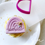 Mini Linen Rainbow Stamp and Cutter