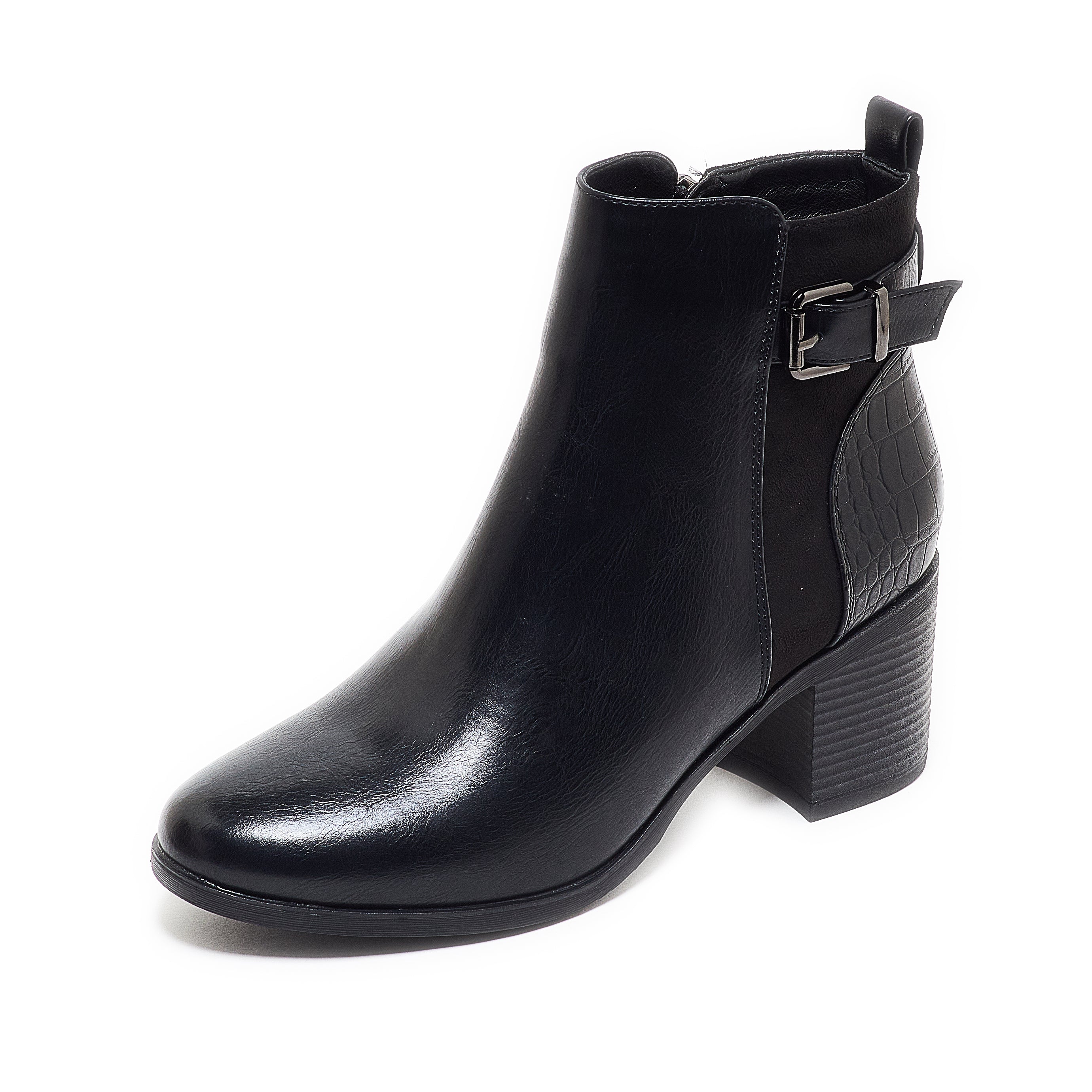 Shoeroom High Heel Half Boot Black For Women 2446