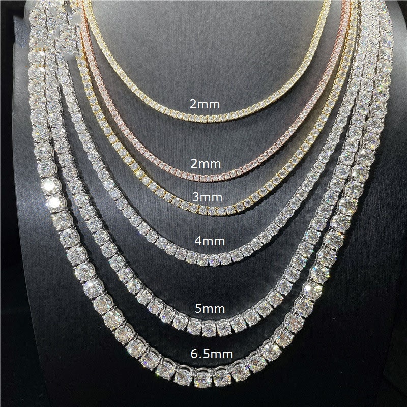 moissanite diamond tennis chain