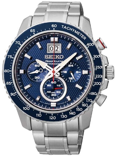 Seiko Sportura Chronograph Blue Dial Men'S Watch - Watch