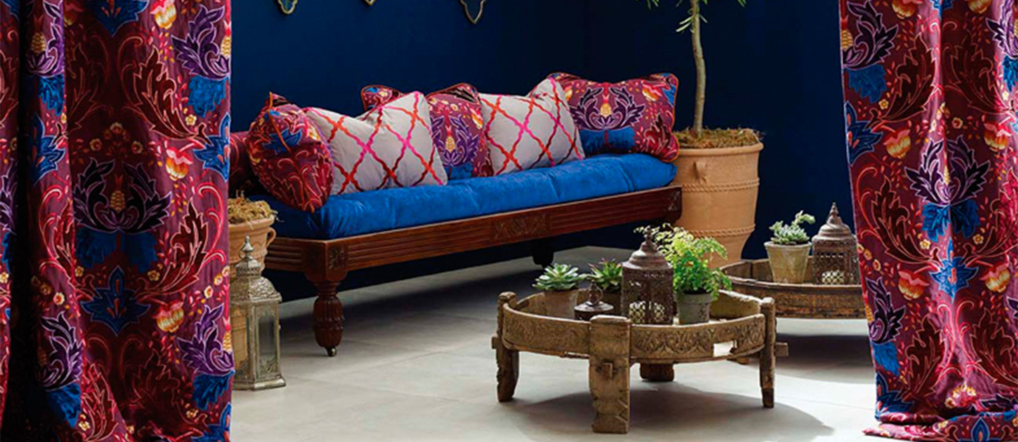 Beautiful Indian Inspired Fabrics And Wallpaper Interior Design