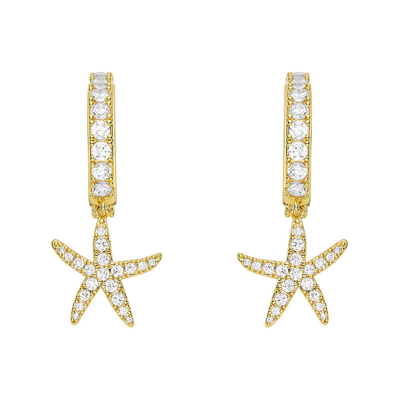 mini starfish earrings