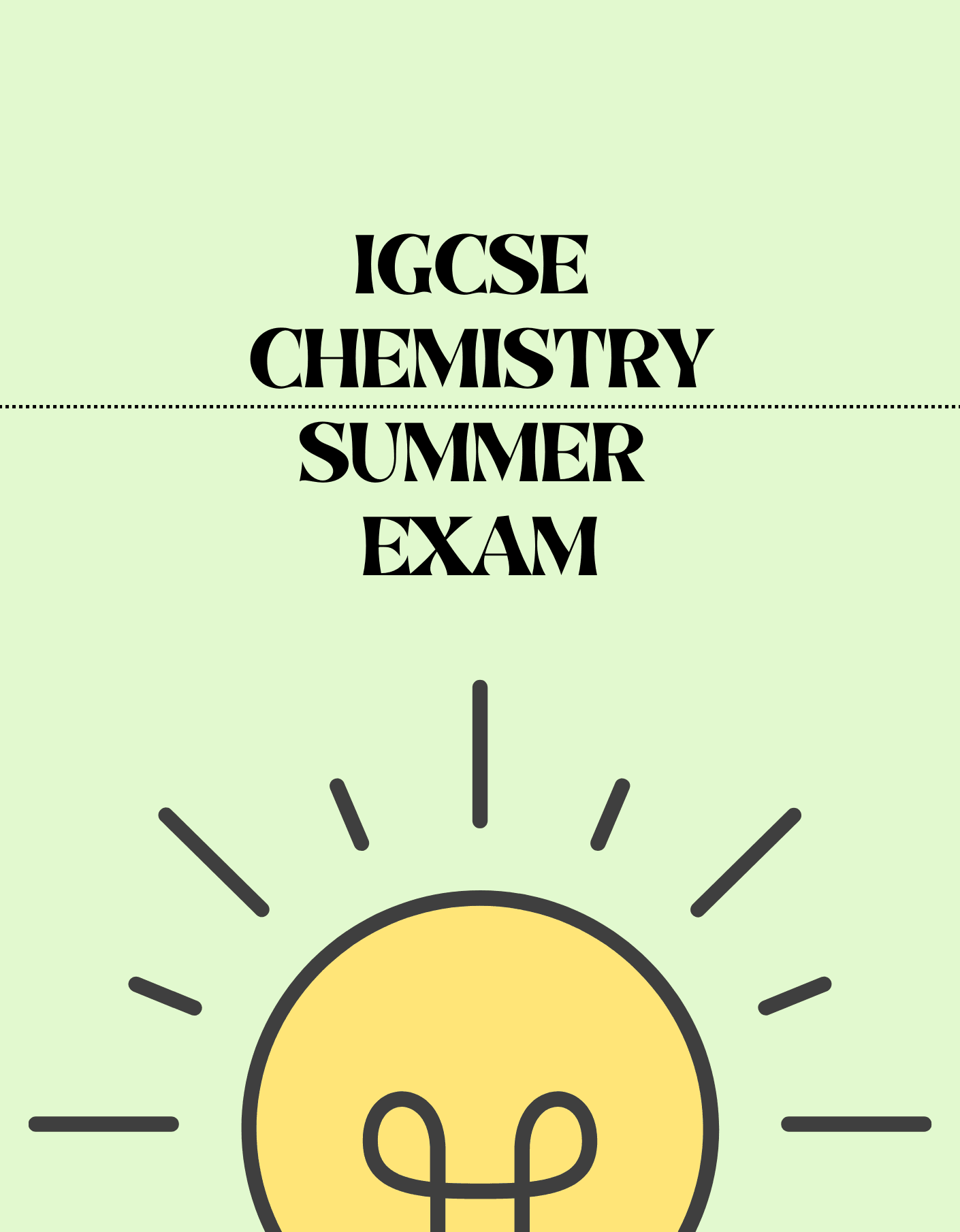 IGCSE Chemistry Summer ExamN Exam Centre Birmingham Limited