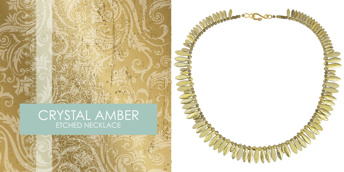 Crystal Amber Etched Necklace Blog Tamara Scott Designs
