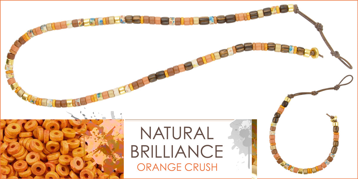 Orange Crush Leather Necklace and Bracelet Blog magdakaminska