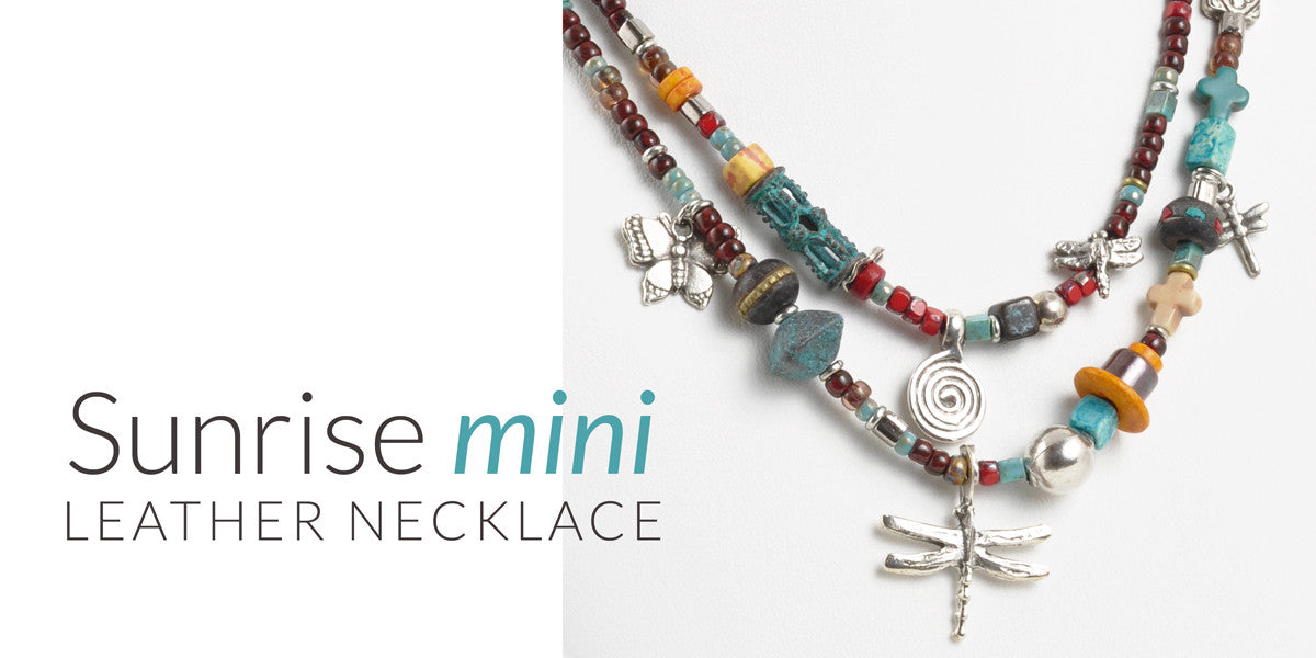 Sunrise Mini Leather Necklace Blog Tamara Scott Designs
