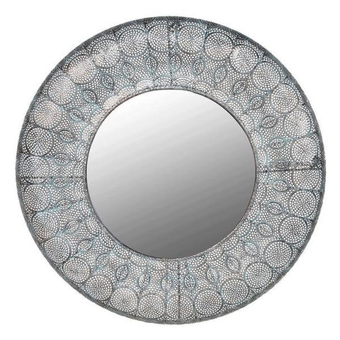 Antiqued Filigree Metal Wall Mirror - Featured in Living Etc Magazine