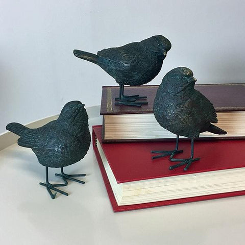 Rustic Verdigris Birds - Set of Three - Featured in Ideal Home Magazine 