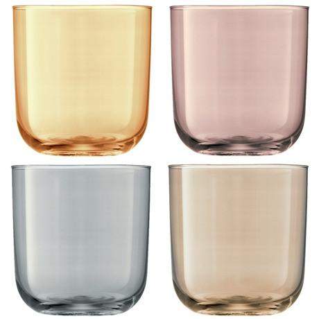 LSA Polka Tumbler Glasses - Metallics Assorted - Set of 4