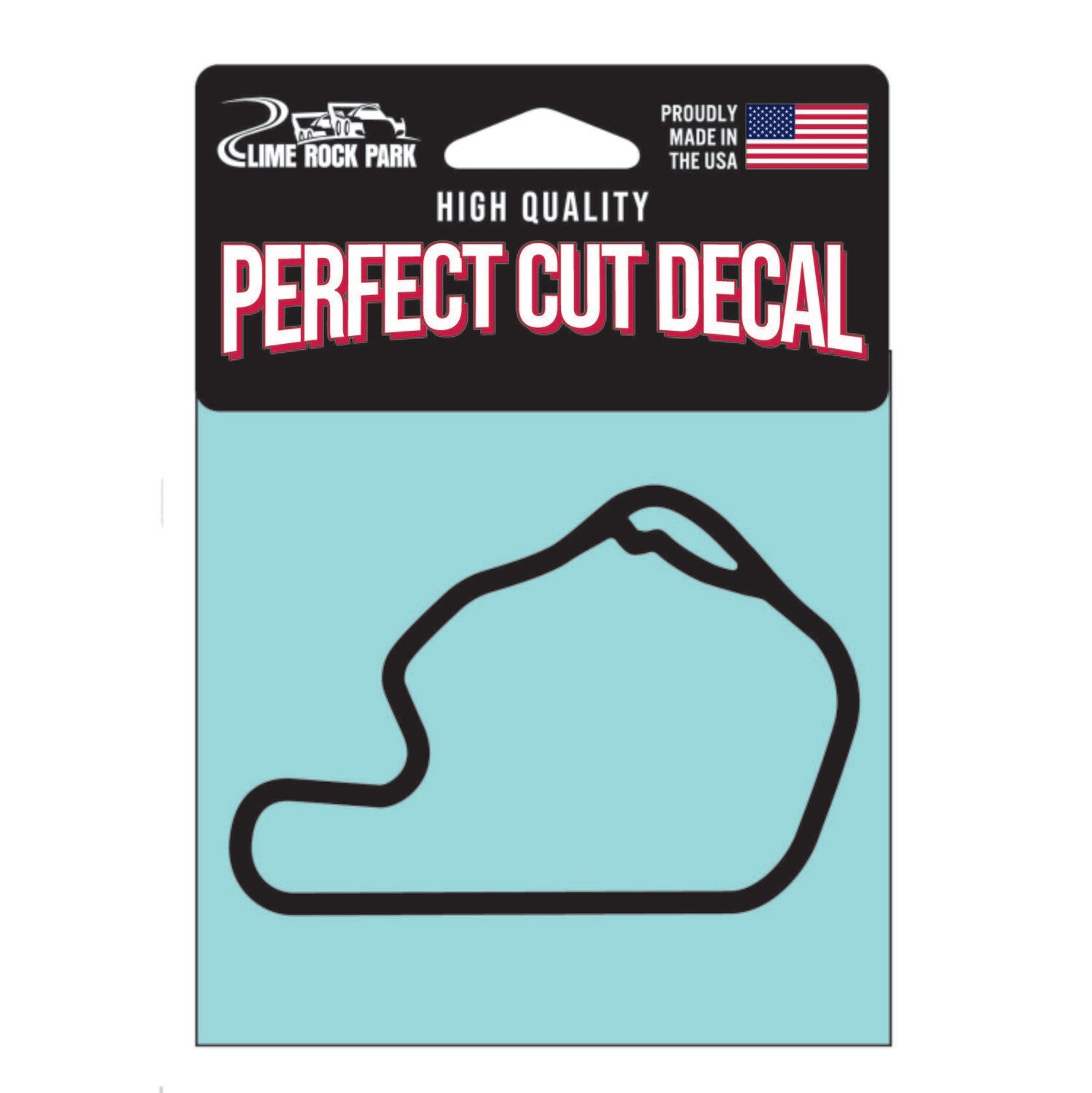 Lime Rock Track Outline Black