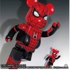 Medicom Toy Be@rbrick Bearbrick SPIDER-MAN UPGRADED SUIT 100 & 400% 7net 限定  蜘蛛俠：無家日 (Spider-Man: No Way Home) 升級套裝