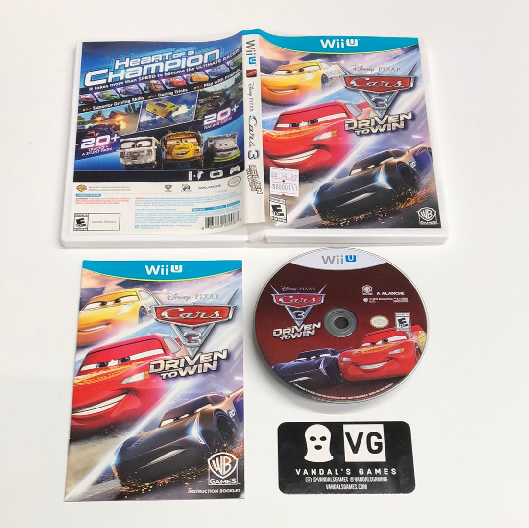 oscuridad Hectáreas importar Wii U - Cars 3 Driven to Win Nintendo Wii U Complete #111 – vandalsgaming