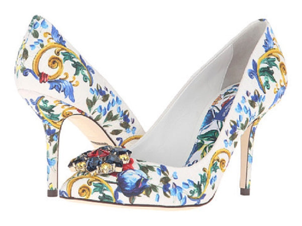 dolce and gabbana flower heels