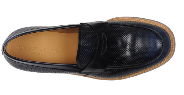armani leather loafers