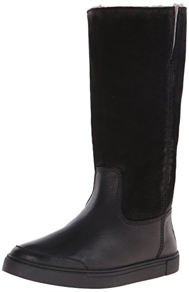 shearling lined leather boots womens