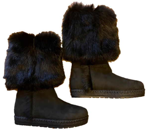 prada fur lined boots