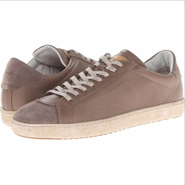 santoni leather sneakers