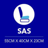 SAS koffertstørrelse