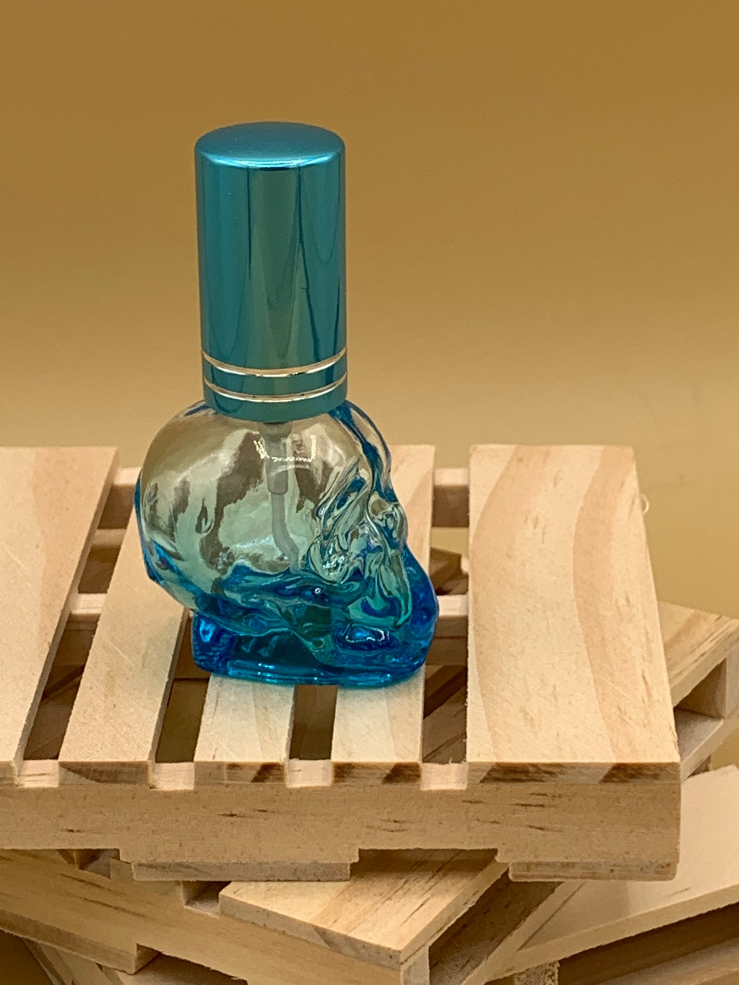 Blue Skull Glass Atomizer/Spray Bottle