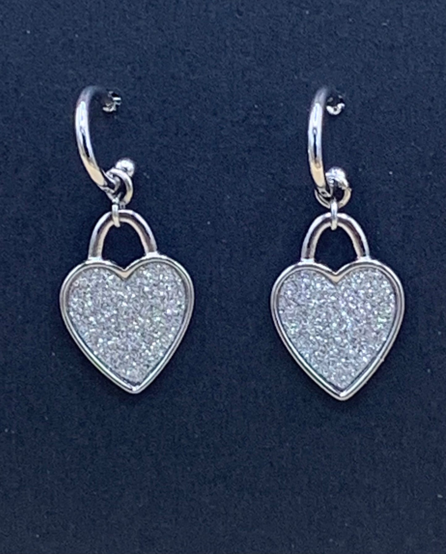 Sparkly Heart Earrings