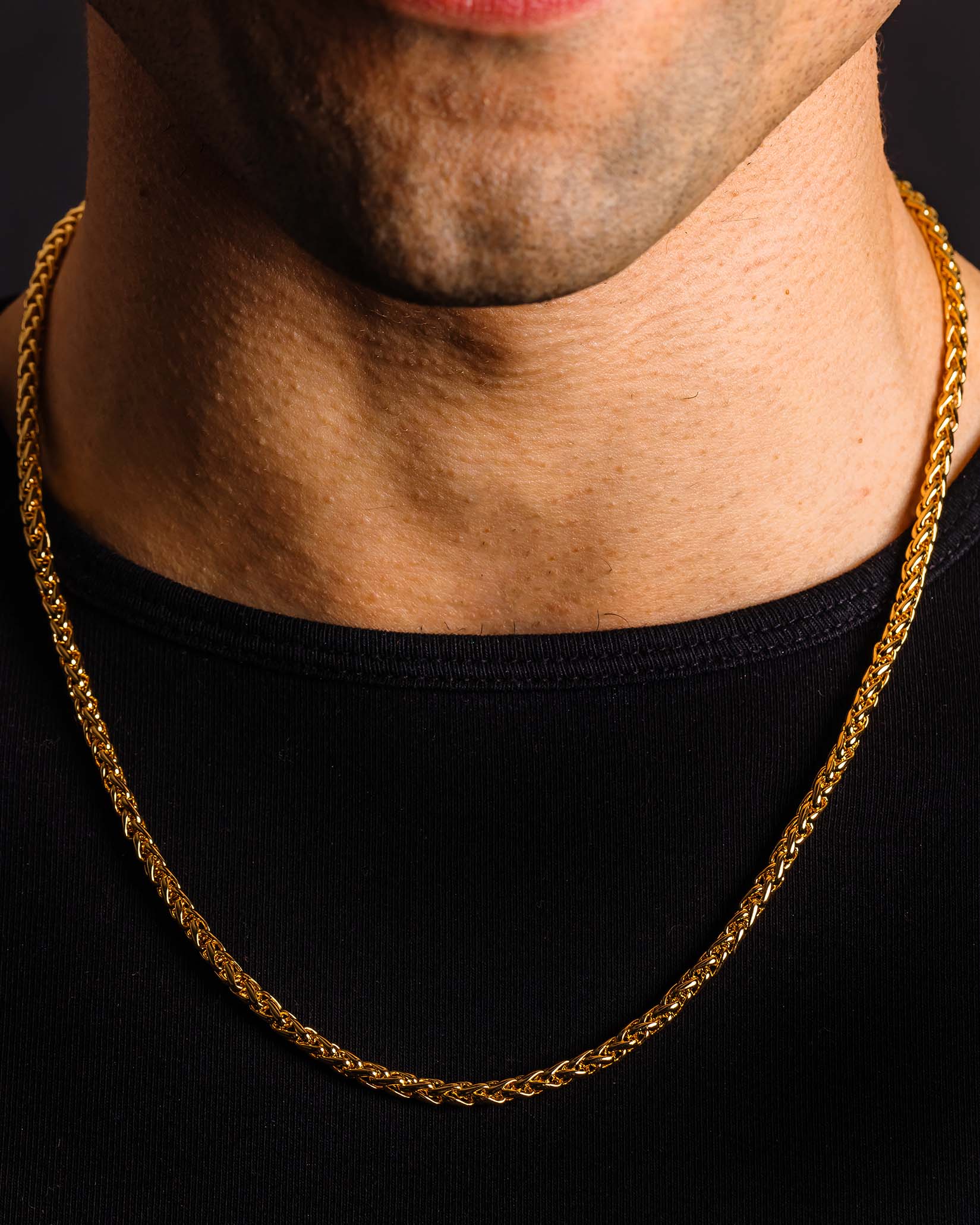 wheat chain on neck