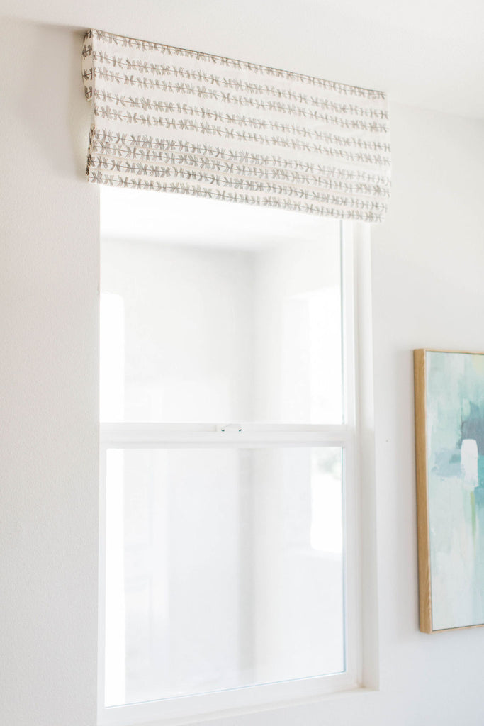 greige design shop + interiors greige textiles stick stripe roman shades custom window coverings