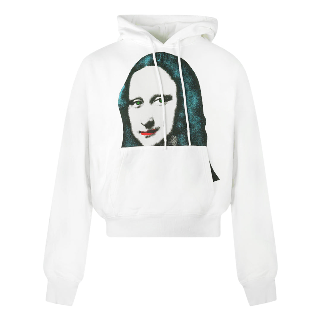 Off-White Mona Lisa Print Logo White Hoodie