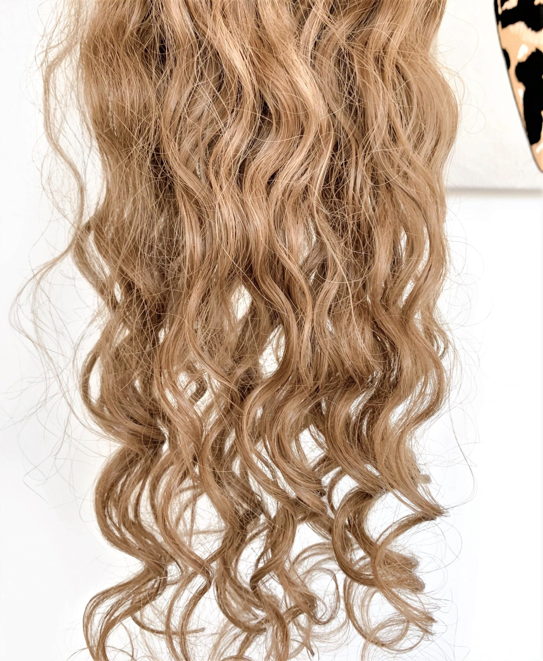 Dark Blonde Curly Human Hair Weft Bundle Extension – Posh Hair