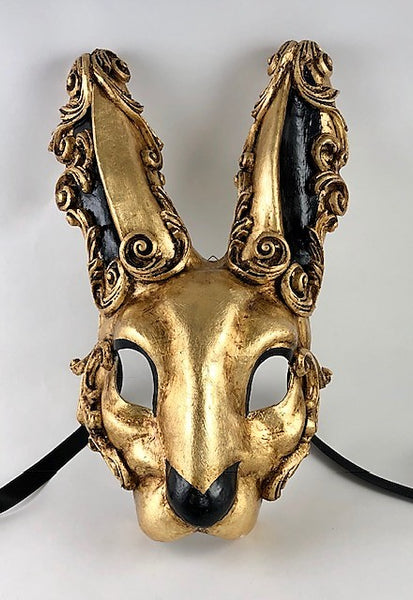 Venetian Baroque Rabbit Mask Gold Visions Of Venice